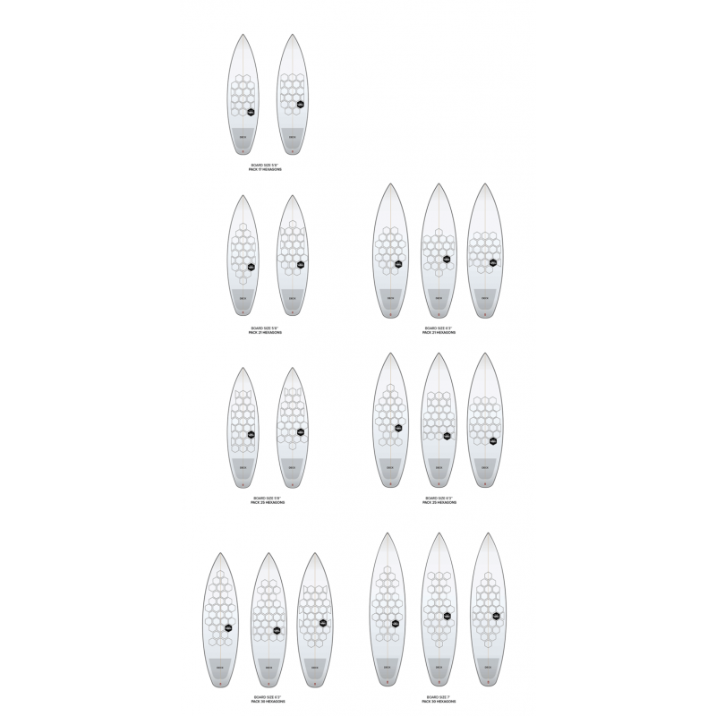 WAAL SURF GRIP 3.0 SHORTBOARD PACK 25 - 5' TO 6' (CHUBBY BOARDS)